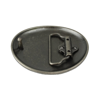 Southwestern Turquoise Beads Oval Belt Buckle Antique Silver Fits 1.5 inch Belts