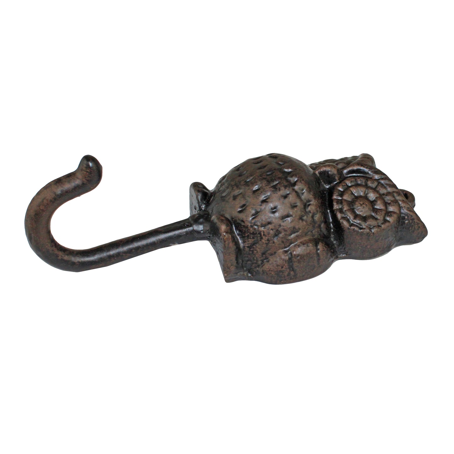 Metal Owl Wall Hook Cast Iron Key Towel Coat Hanger Rustic Brown Finish