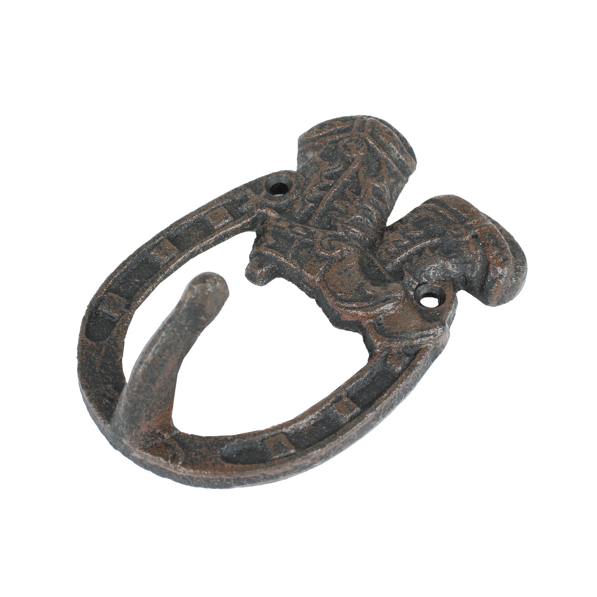 Rustic Cast Iron Lucky Horseshoe Boots Western Wall Hook Key Towel Coat Hanger