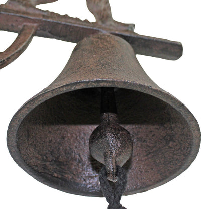 Bigfoot Sasquatch Dinner Bell Cast Iron Wall Mounted Antique Style Rustic Finish