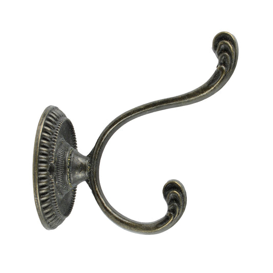 Metal Vines Double Wall Hook Door Robe Towel Coat Hanger Brushed Gold 3 inch