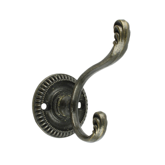 Metal Vines Double Wall Hook Door Robe Towel Coat Hanger Brushed Gold 3 inch