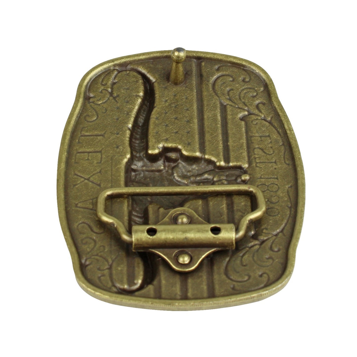 American Flag Texas 1836 Longhorn Belt Buckle Antique Bronze Fits 1.5 inch Belts