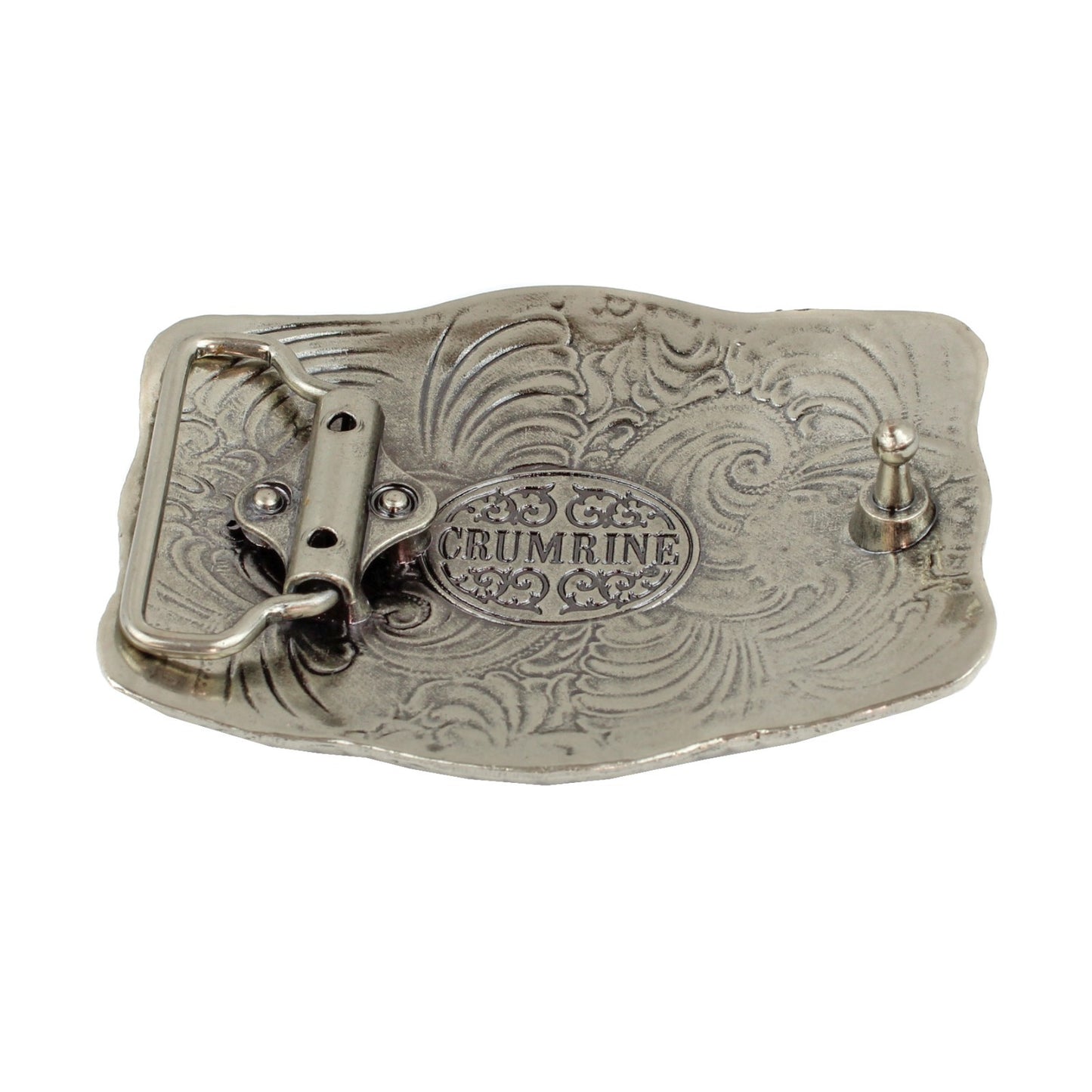 American Bison Buffalo Floral Belt Buckle Antique Silver Fits 1.5 inch Belts