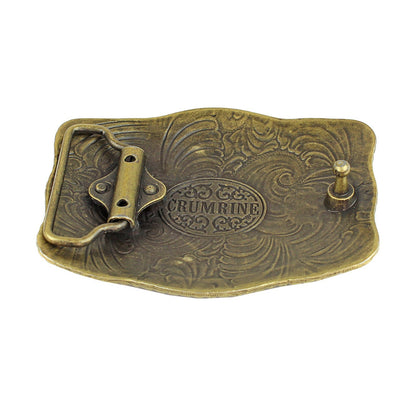 American Bison Buffalo Floral Belt Buckle Antique Bronze Fits 1.5 inch Belts