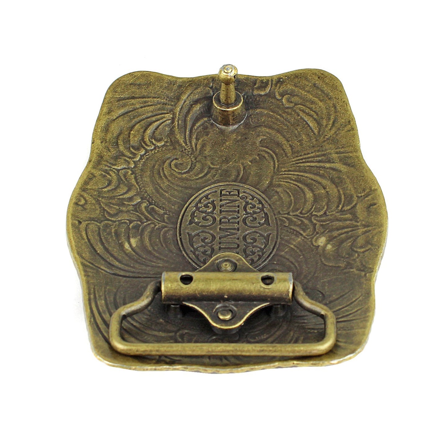 American Bison Buffalo Floral Belt Buckle Antique Bronze Fits 1.5 inch Belts