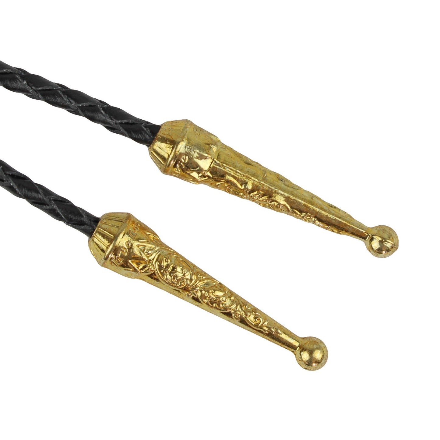 Silver & Gold American Eagle Western Bolo Tie Turquoise Stone 40 inch Black Cord