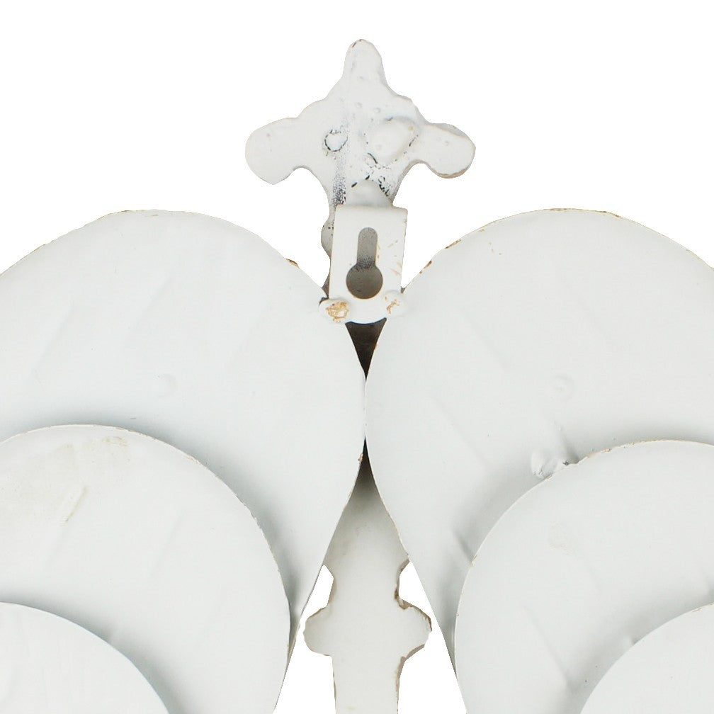 Religious Metal Angel Wings With Cross Wall Decor Rustic Light Brown 15 inch