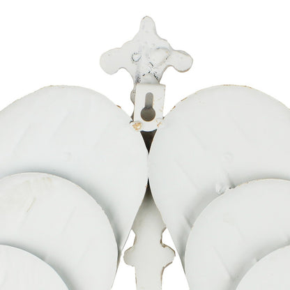 Religious Metal Angel Wings With Cross Wall Decor Rustic Light Brown 15 inch