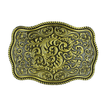 Western Cowgirl Women's Floral Belt Buckle Antique Bronze Fits 1.5 inch Belts