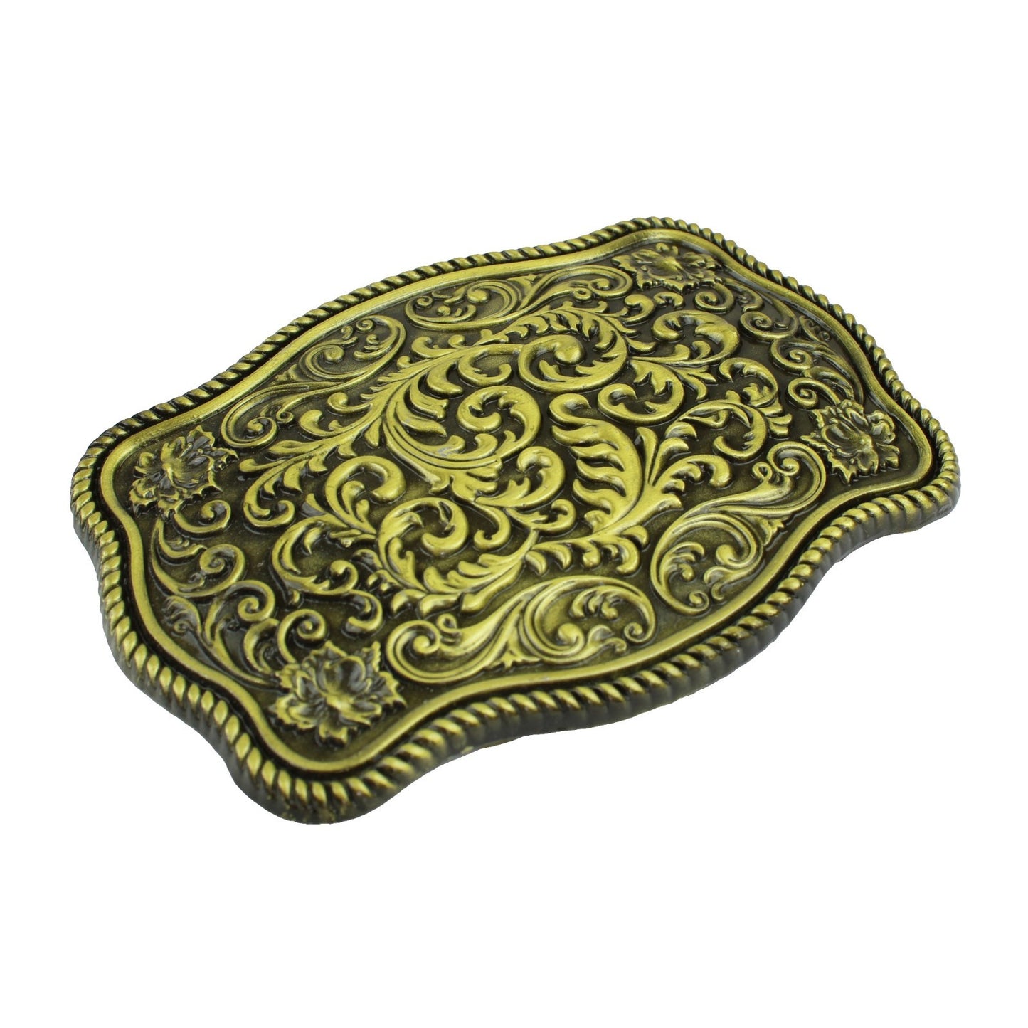 Western Cowgirl Women's Floral Belt Buckle Antique Bronze Fits 1.5 inch Belts