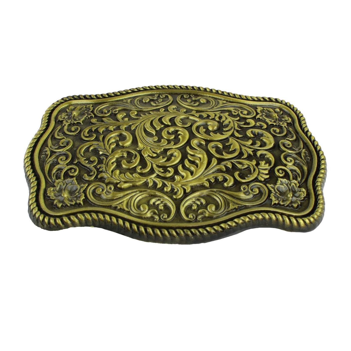 Western Cowgirl Women's Floral Belt Buckle Antique Bronze Fits 1.5 inch Belts
