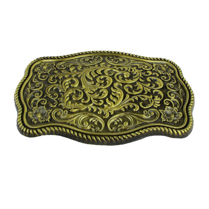 Western Cowgirl Women's Floral Belt Buckle Antique Bronze Fits 1.5 inch Belts