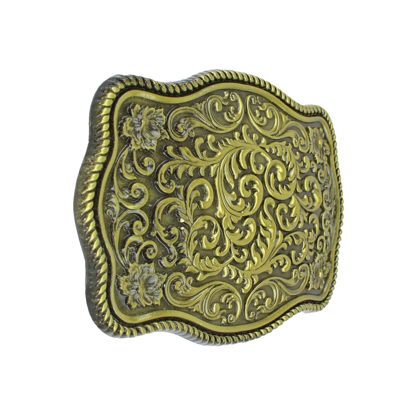 Western Cowgirl Women's Floral Belt Buckle Antique Bronze Fits 1.5 inch Belts