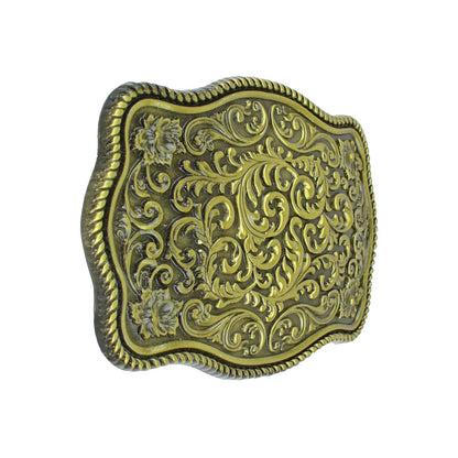 Western Cowgirl Women's Floral Belt Buckle Antique Bronze Fits 1.5 inch Belts