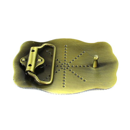 Western Cowgirl Women's Floral Belt Buckle Antique Bronze Fits 1.5 inch Belts