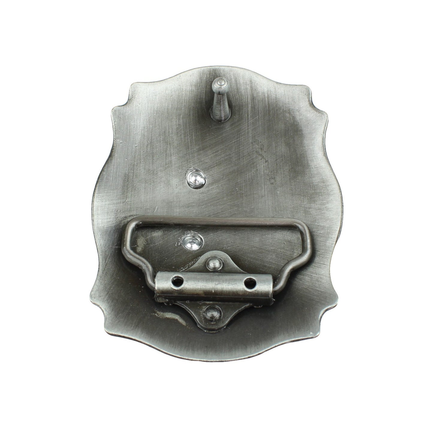 Golden Longhorn Antique Silver Floral Western Belt Buckle Fits 1.5 inch Belts