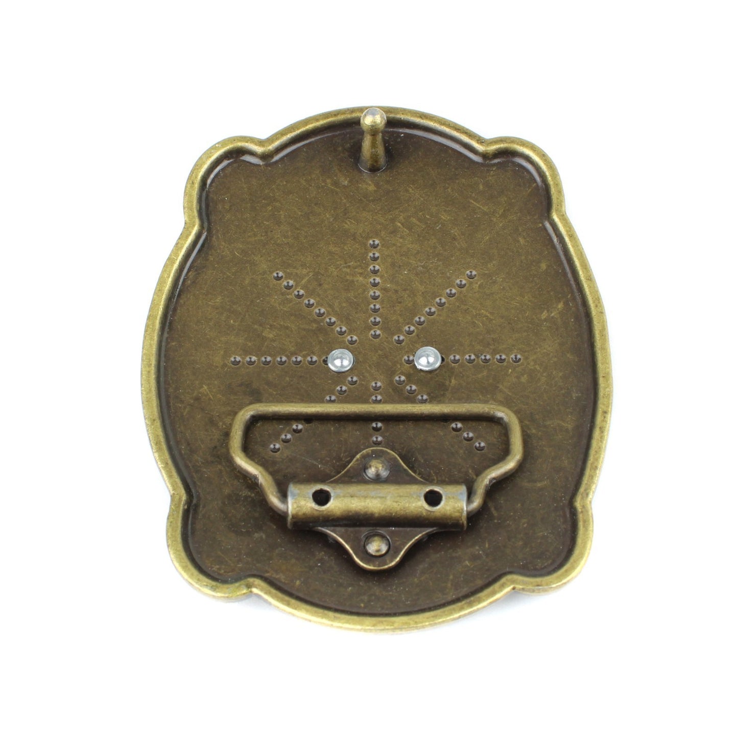 Floral Western Longhorn Bull Head Belt Buckle Antique Bronze Fits 1.5 inch Belt