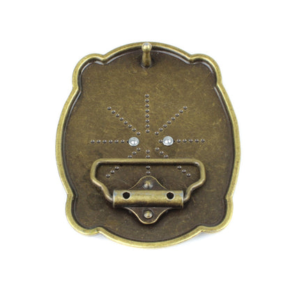 Floral Western Longhorn Bull Head Belt Buckle Antique Bronze Fits 1.5 inch Belt