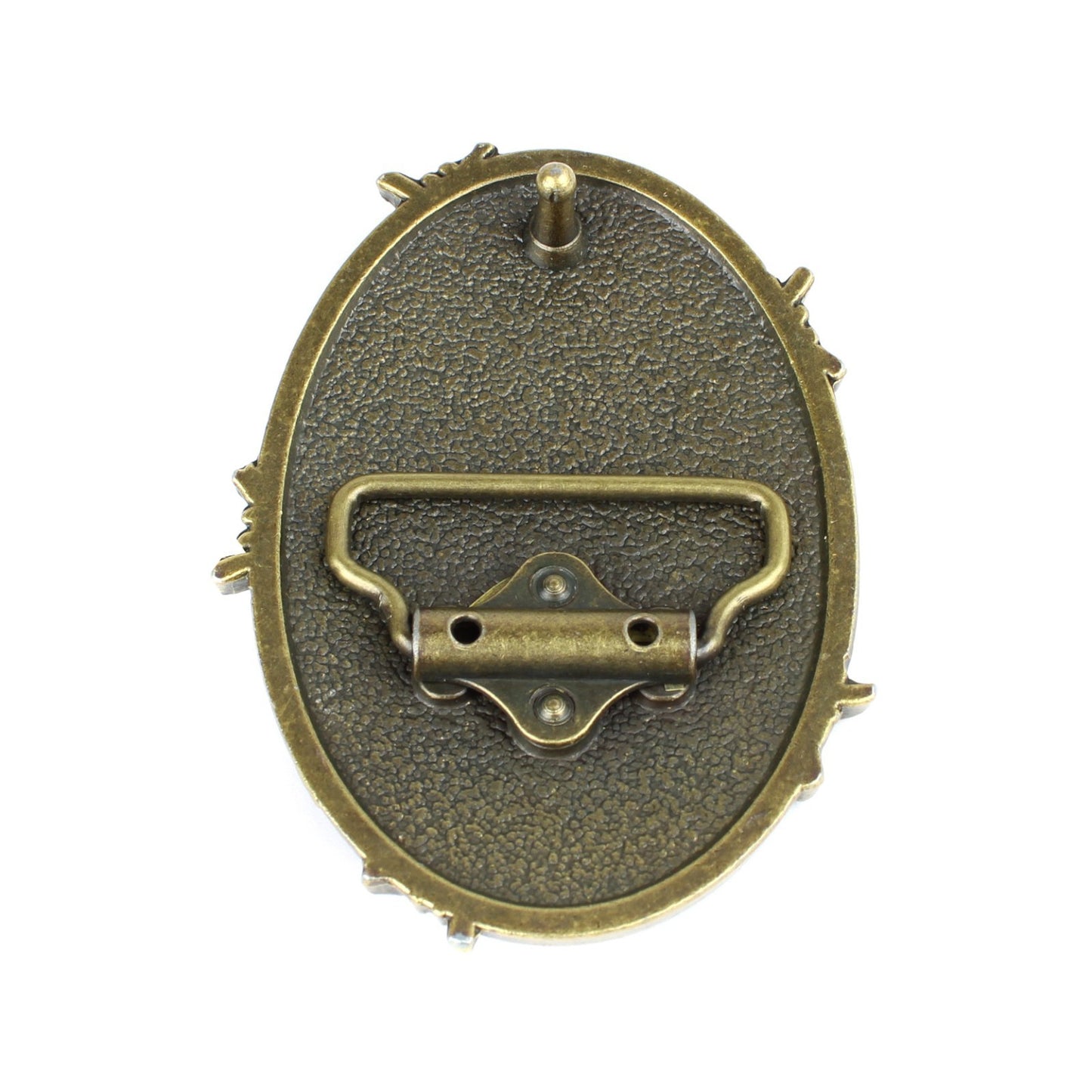 Oval Longhorn Bull Steer Head Barbed Wire Western Belt Buckle Antique Bronze