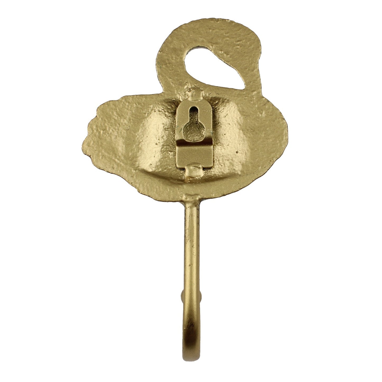 Antique Gold Cast Iron Metal Swan Wall Hook Key Towel Coat Hanger 6 inch Tall