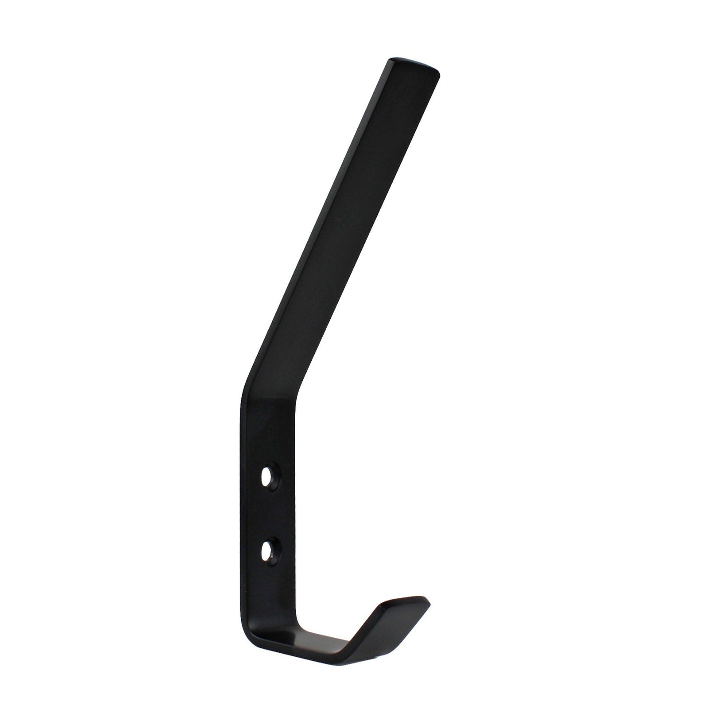 Matte Black Flat Metal Double Wall Hook Behind The Door Towel Coat Robe Hanger