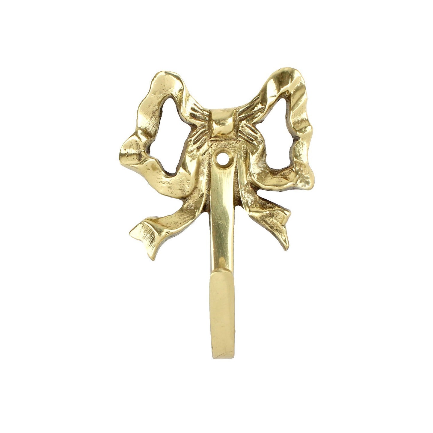 Small Tiny Gold Metal Butterfly Bow Wall Hook Key Jewelry Necklace Hanger 3 inch
