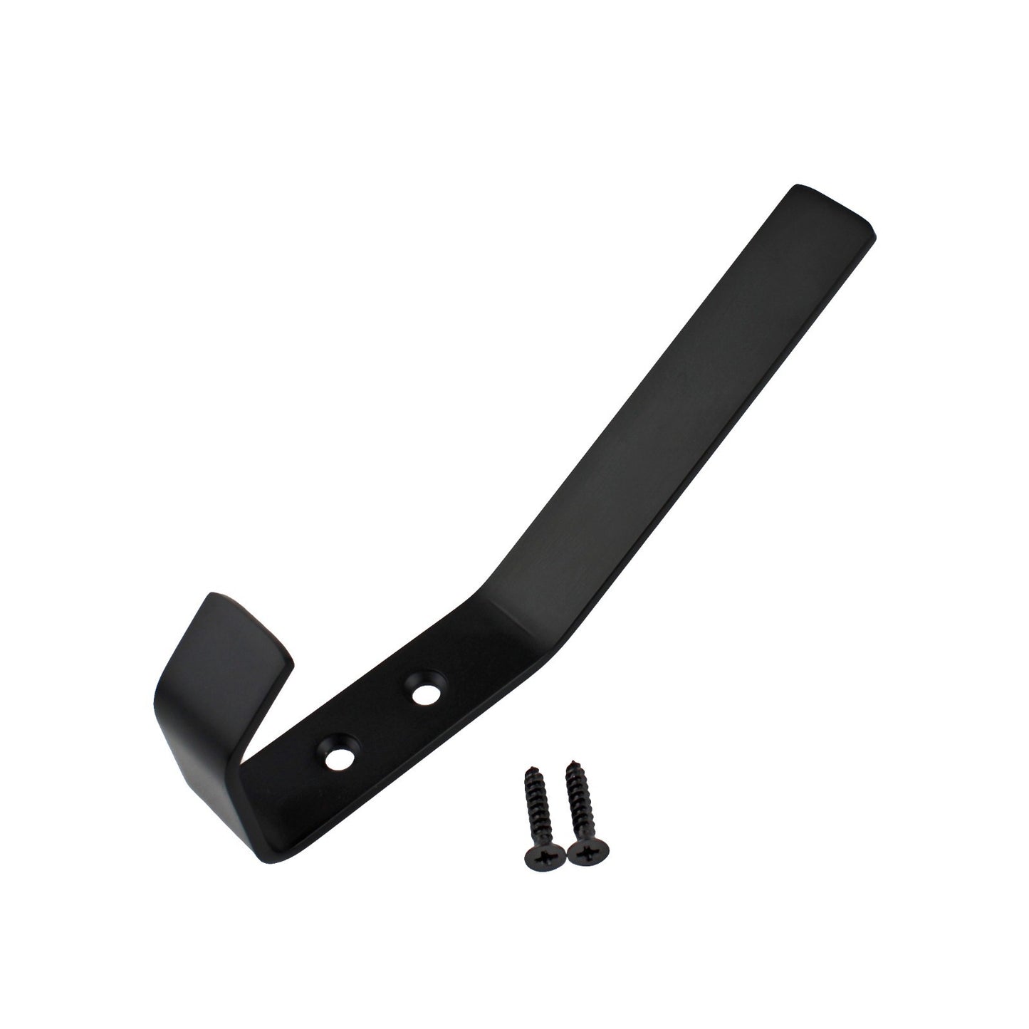 Matte Black Flat Metal Double Wall Hook Behind The Door Towel Coat Robe Hanger