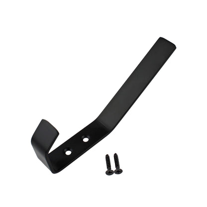 Matte Black Flat Metal Double Wall Hook Behind The Door Towel Coat Robe Hanger