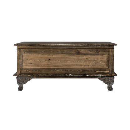 Cast Iron Ornate Rustic Furniture Stove Chest Corner Bracket Foot Leg 5 3/4 inch