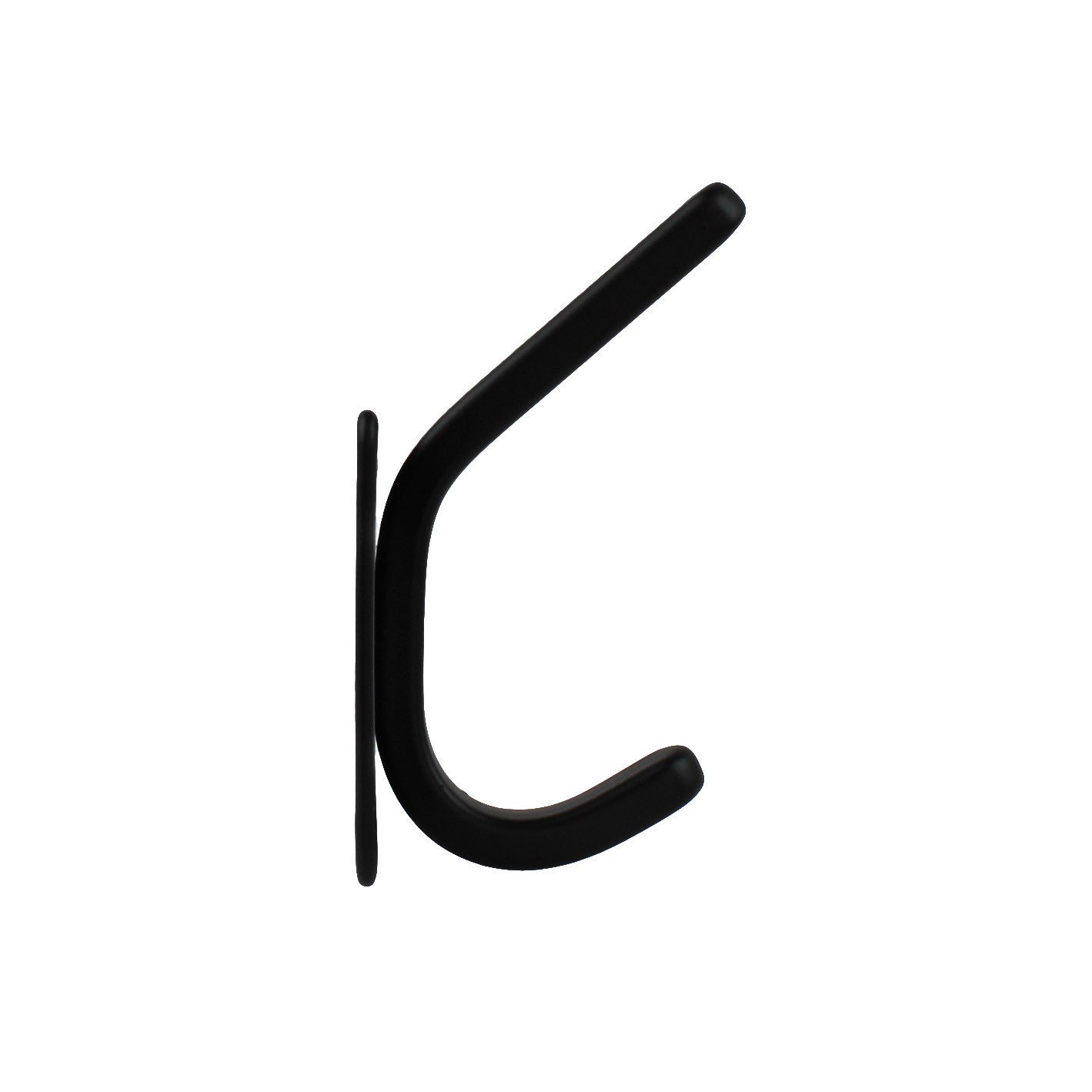 Matte Black Metal Double Wall Hook Behind The Door Towel Coat Key Robe Hanger