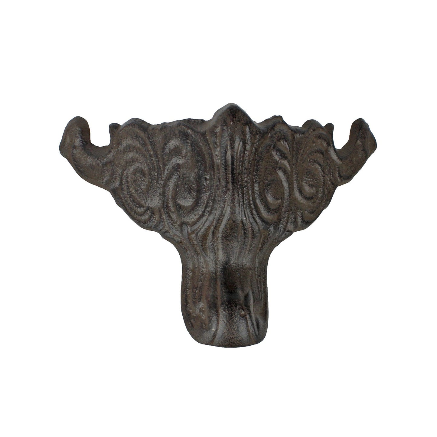 Cast Iron Ornate Rustic Furniture Stove Chest Corner Bracket Foot Leg 5 3/4 inch