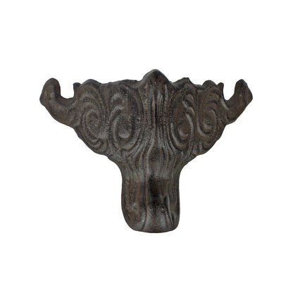 Cast Iron Ornate Rustic Furniture Stove Chest Corner Bracket Foot Leg 5 3/4 inch