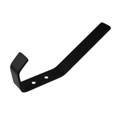 Matte Black Flat Metal Double Wall Hook Behind The Door Towel Coat Robe Hanger