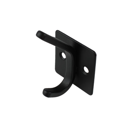 Matte Black Metal Double Wall Hook Behind The Door Towel Coat Key Robe Hanger
