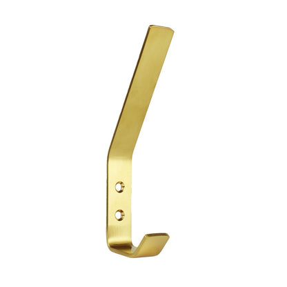 Modern Golden Flat Metal Double Wall Hook Behind The Door Towel Coat Robe Hanger