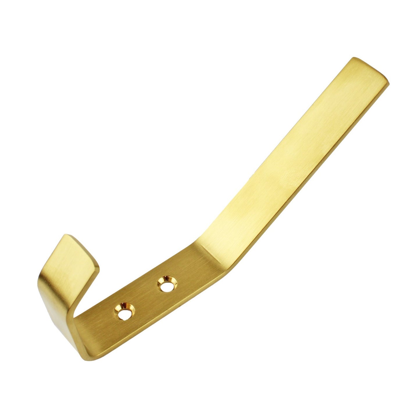 Modern Golden Flat Metal Double Wall Hook Behind The Door Towel Coat Robe Hanger