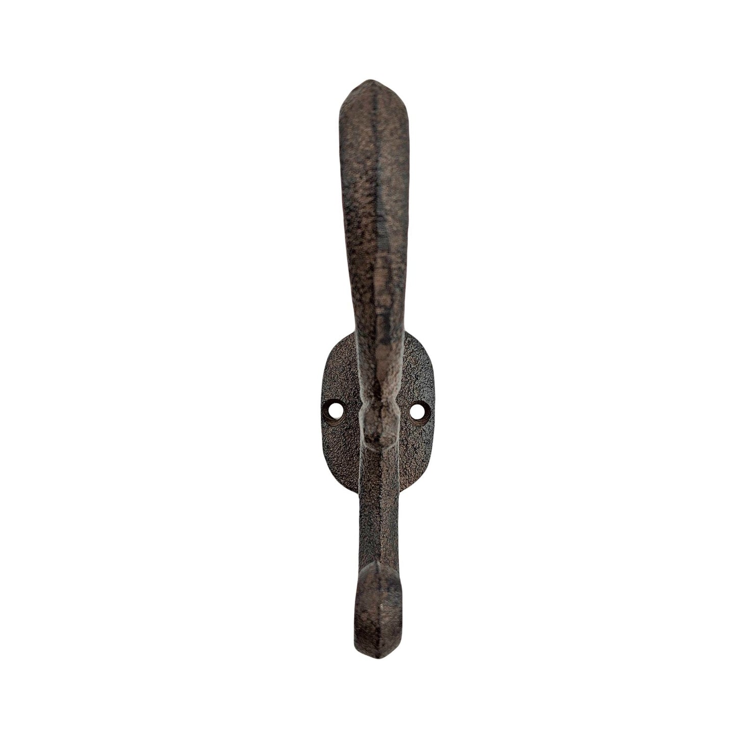 2 Rustic Cast Iron Vines Double Wall Hook Key Towel Coat Purse Door Hanger Brown