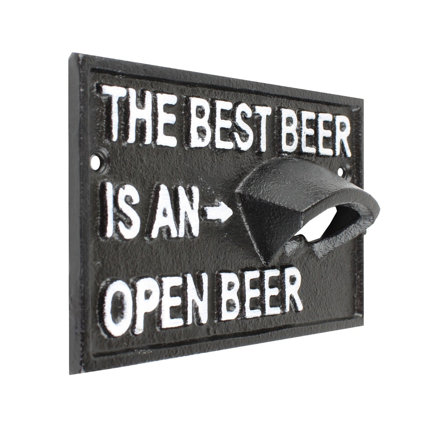 Cast Iron The Best Beer Is An Open Beer Wall Mounted Bottle Opener Bar Decor