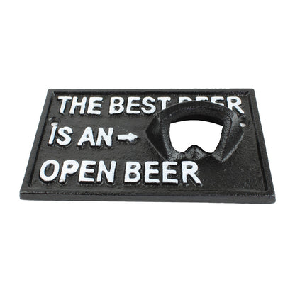 Cast Iron The Best Beer Is An Open Beer Wall Mounted Bottle Opener Bar Decor