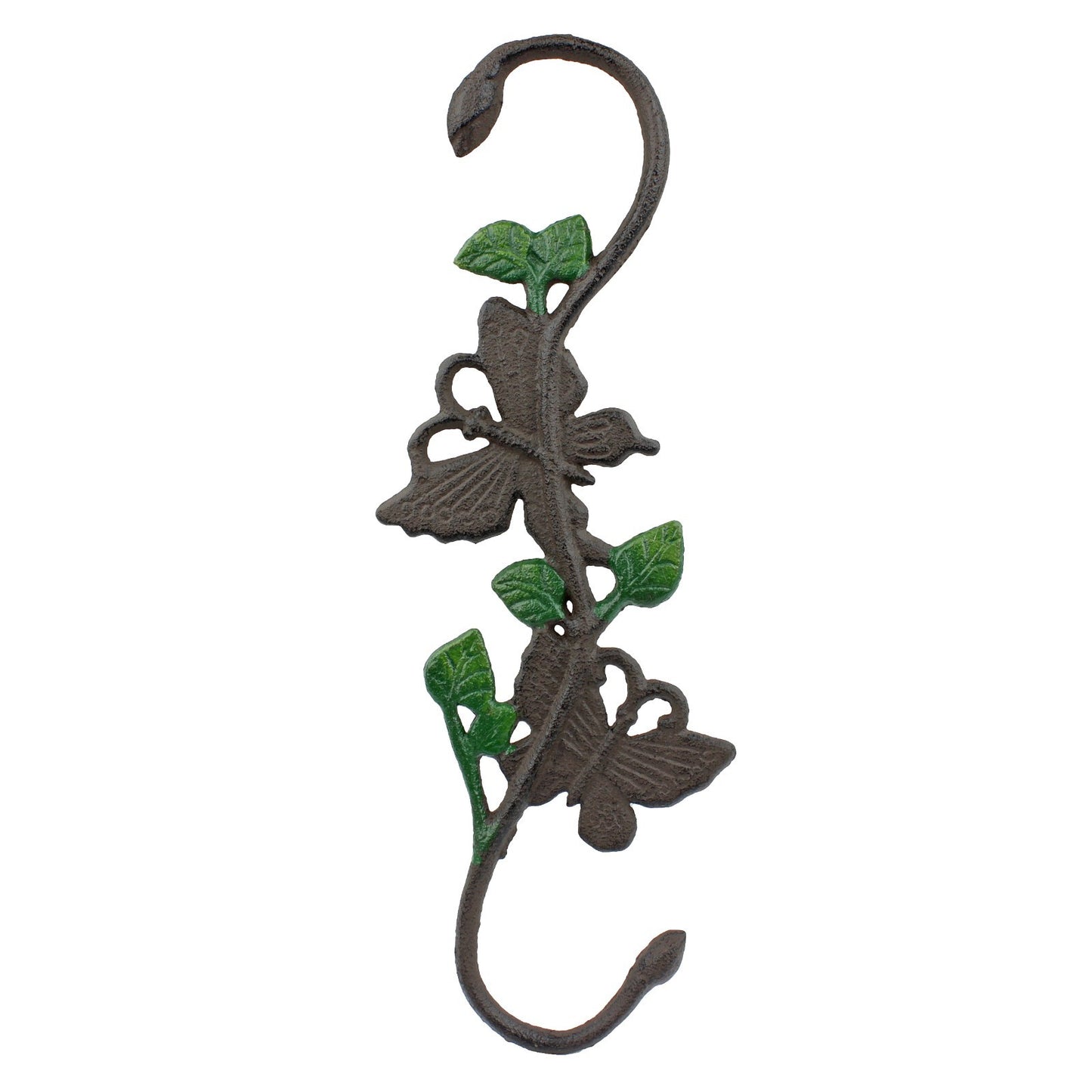 Rustic Cast Iron Butterfly & Dragonfly Set Garden Plant Hanger S Hooks 12 inch