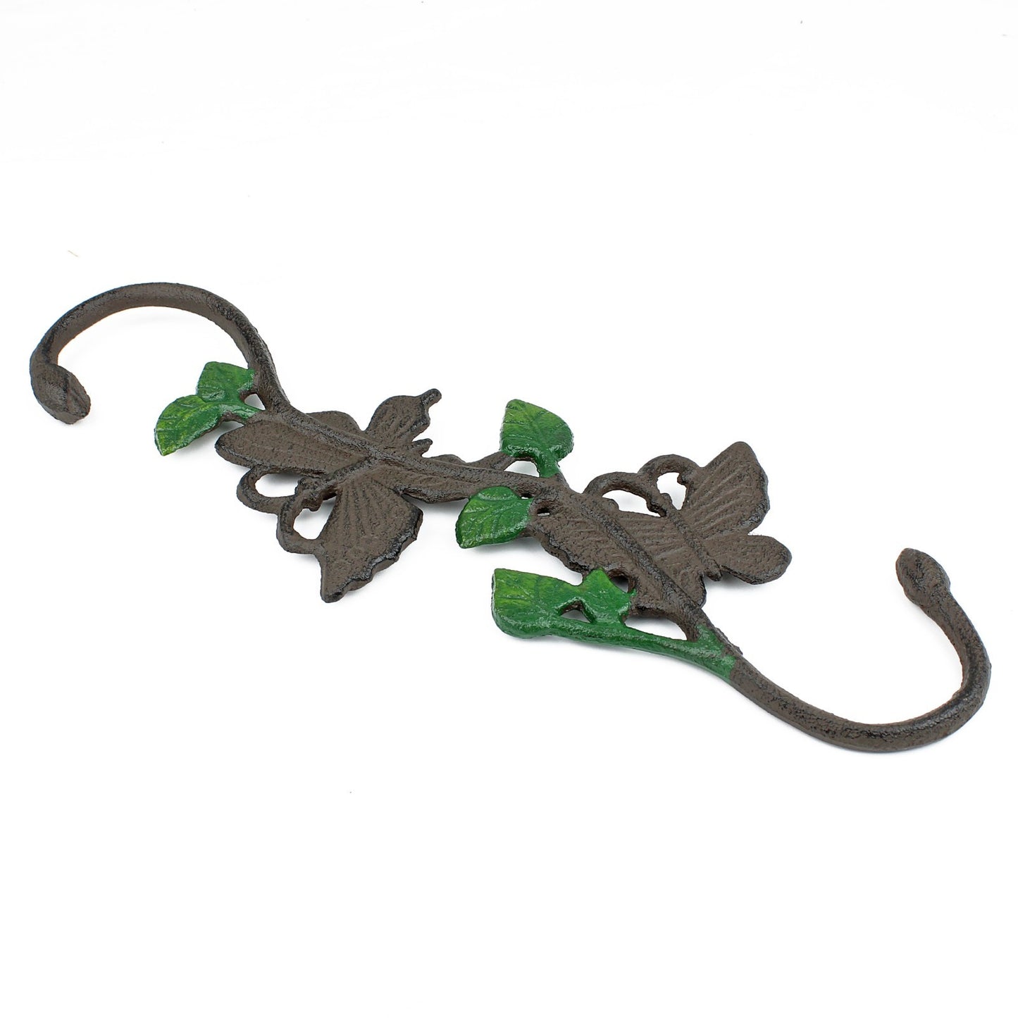 Rustic Cast Iron Butterfly & Dragonfly Set Garden Plant Hanger S Hooks 12 inch