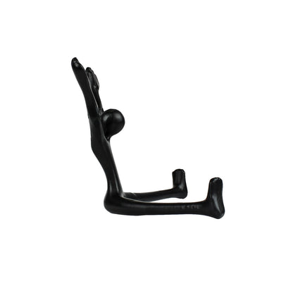 Black Cast Iron Yoga Pose Legs Double Wall Hook Key Towel Coat Purse Hanger