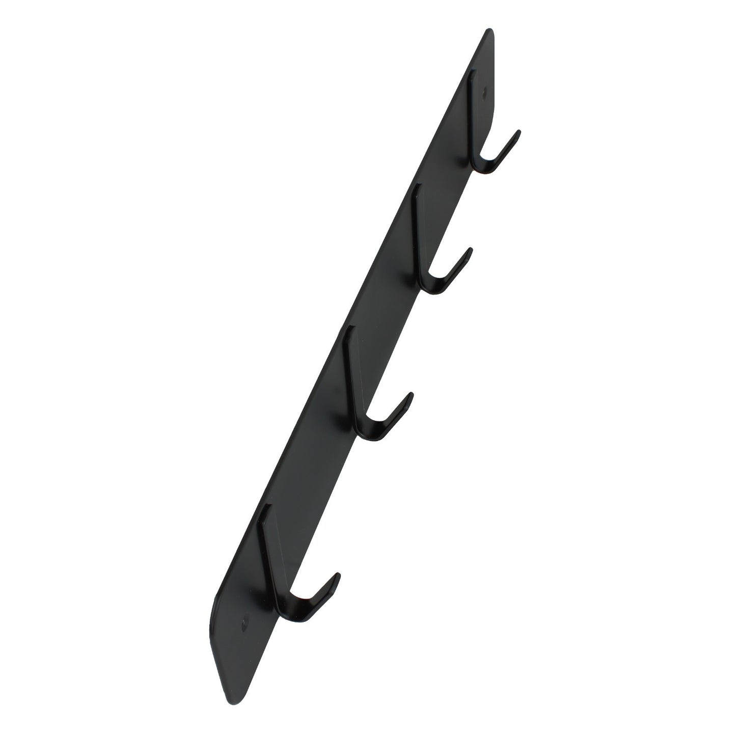 Modern Black Metal Wall Hook Rack Key, Towel, Coat, Purse, Dog Leash Hanger 18"