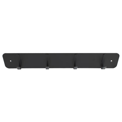 Modern Black Metal Wall Hook Rack Key, Towel, Coat, Purse, Dog Leash Hanger 18"