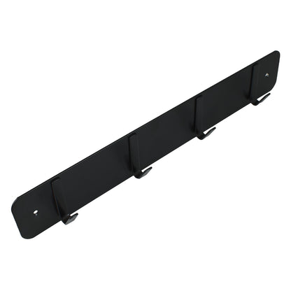 Modern Black Metal Wall Hook Rack Key, Towel, Coat, Purse, Dog Leash Hanger 18"