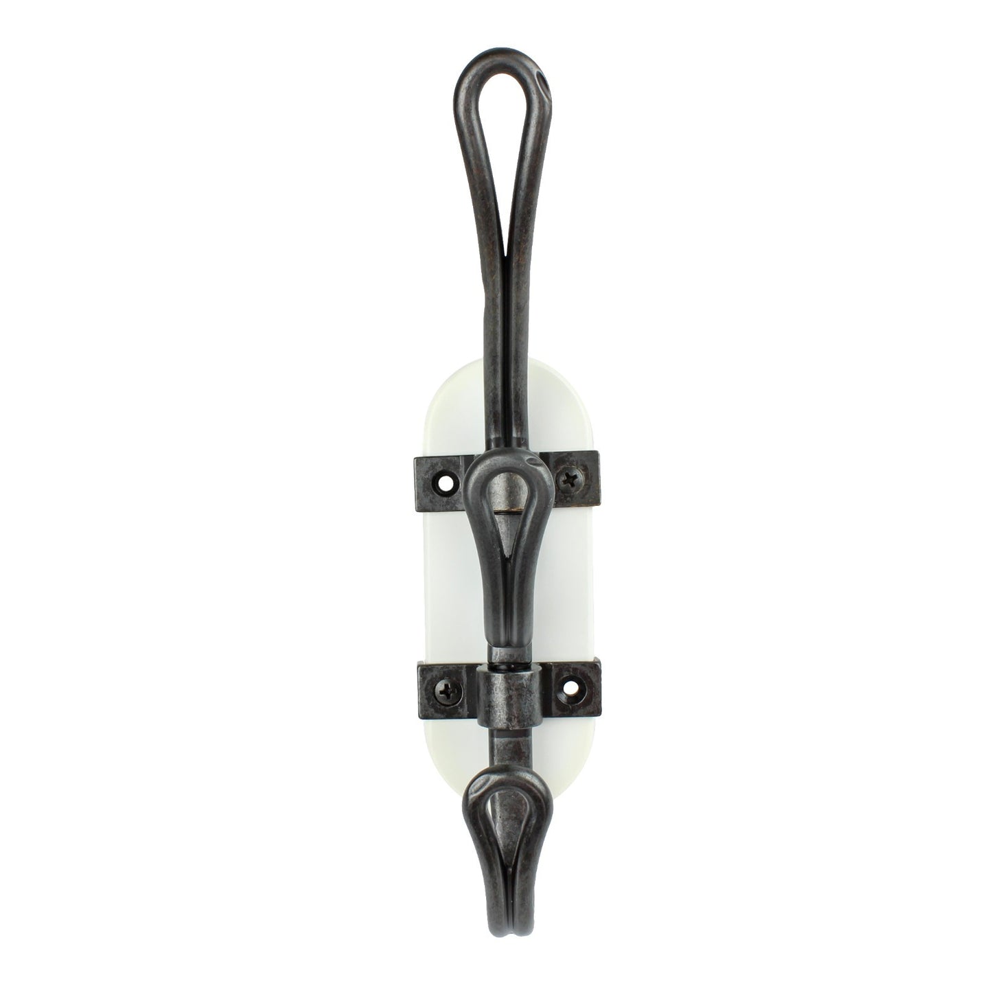 Triple Prong Metal Middle Swivel Wall Hook Coat Towel Cap Purse Clothes Hanger