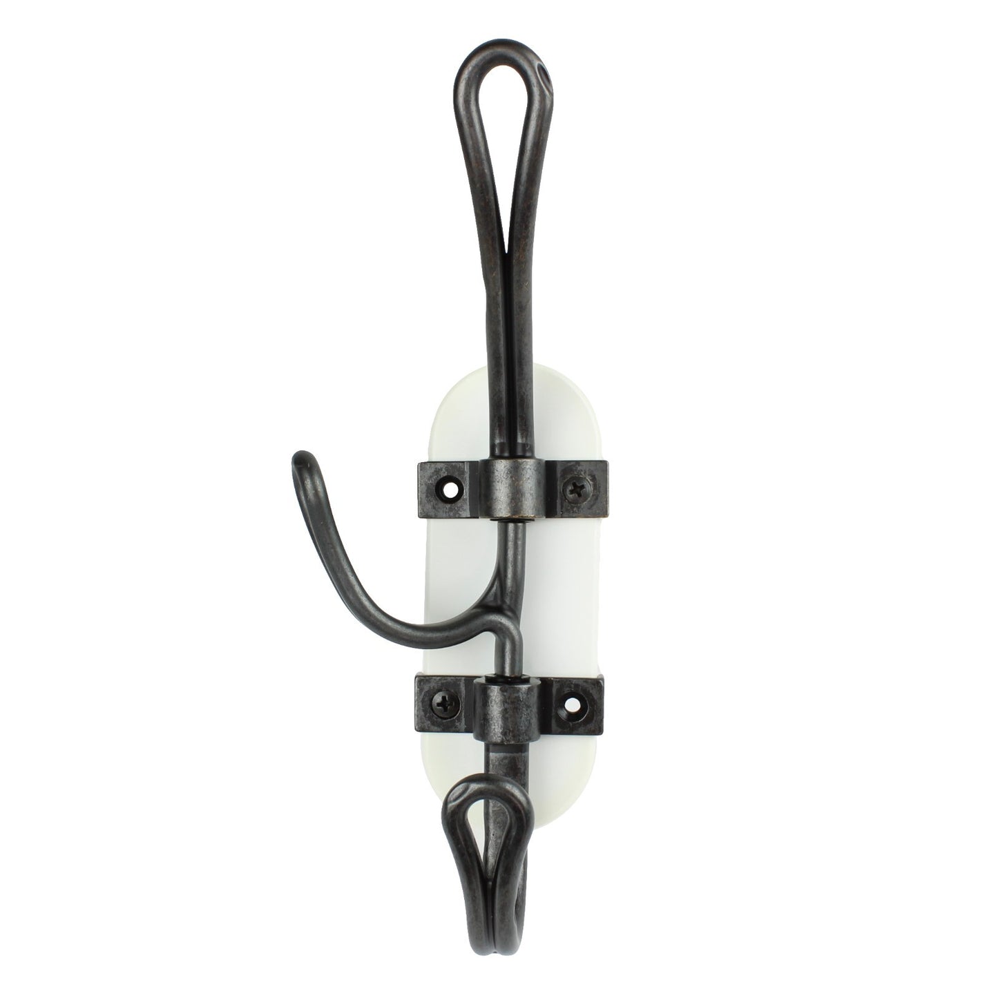 Triple Prong Metal Middle Swivel Wall Hook Coat Towel Cap Purse Clothes Hanger