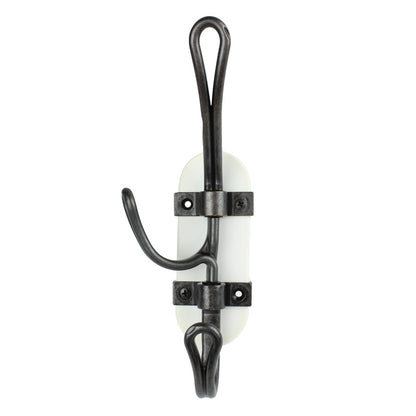 Triple Prong Metal Middle Swivel Wall Hook Coat Towel Cap Purse Clothes Hanger