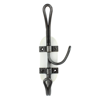 Triple Prong Metal Middle Swivel Wall Hook Coat Towel Cap Purse Clothes Hanger